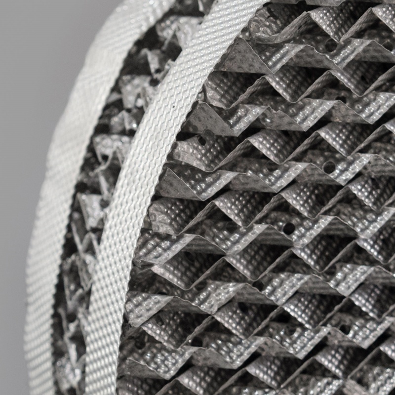 Ss304 Ss316 Distillation Column Metal Perforate Corrugated Plate Tower Metal Structured Packing