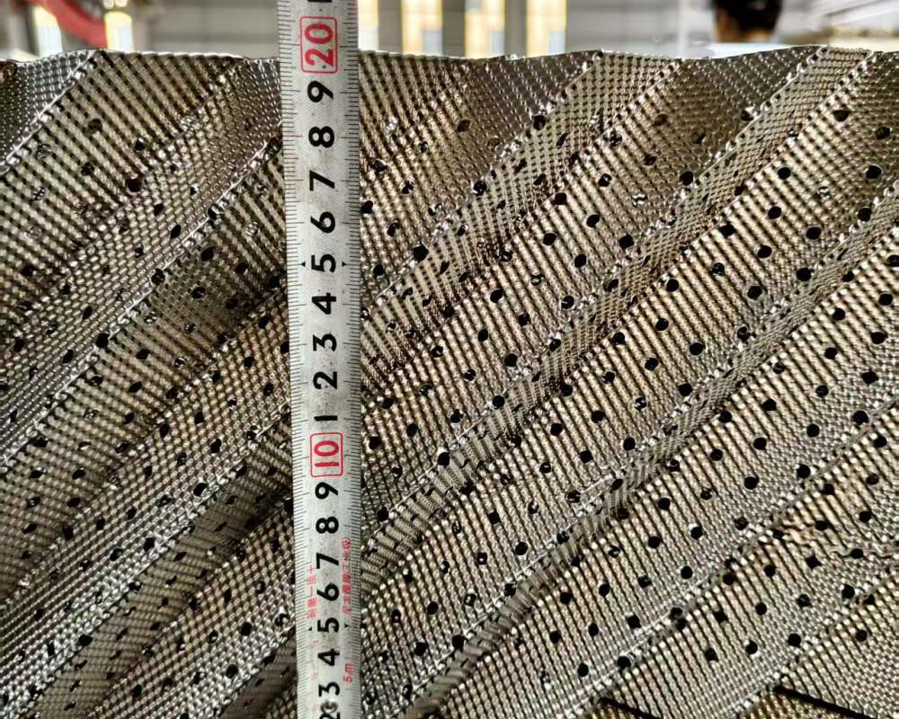 How to test the diameter of 12 meters metail structured packing?