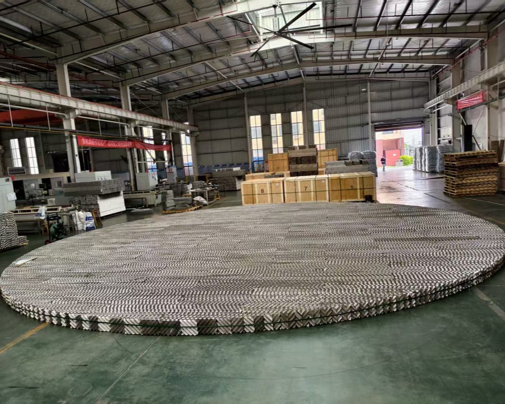 How to test the diameter of 12 meters metail structured packing?