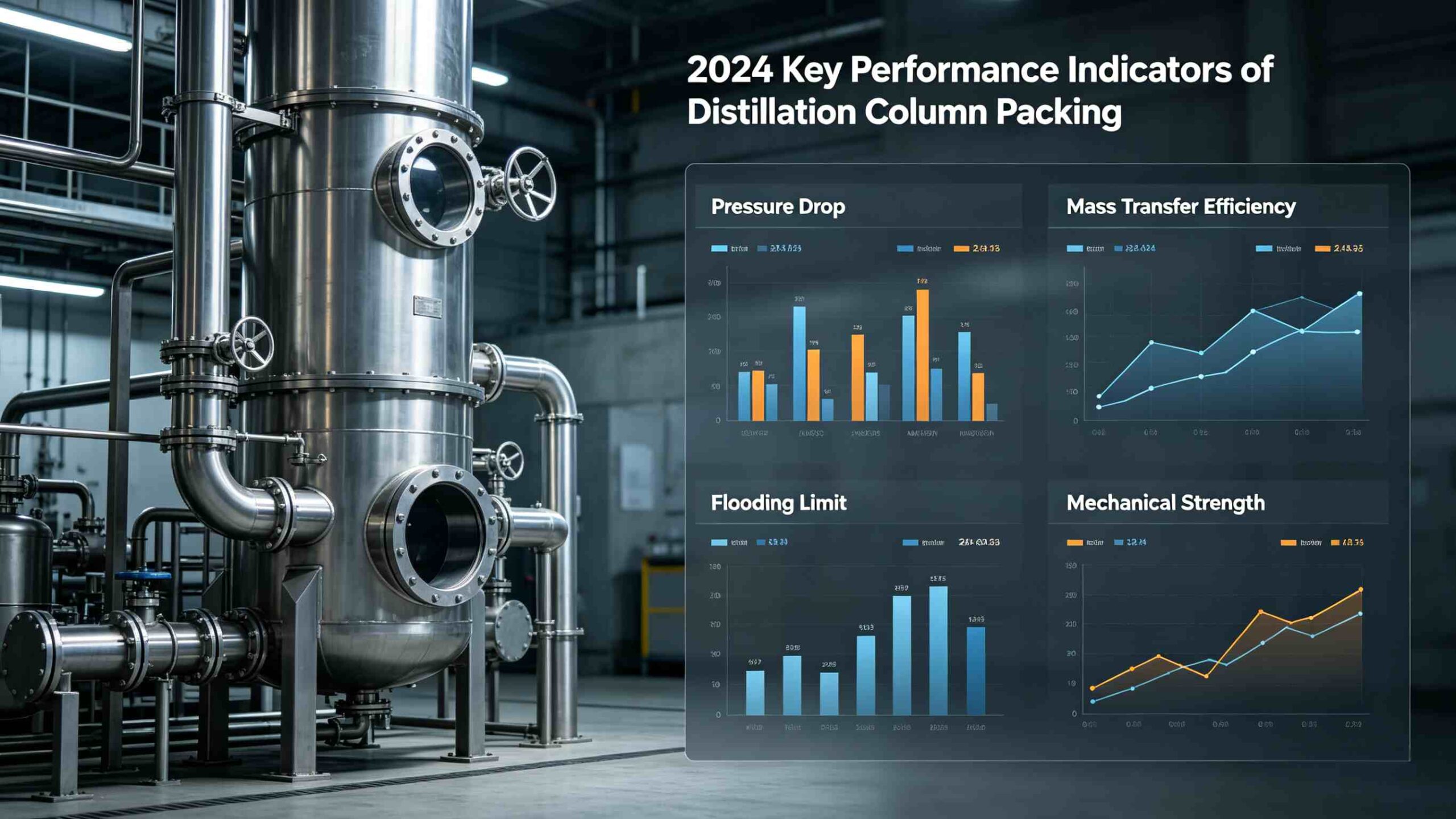 AYRTTER Distillation Column Internal Structure and KPI Dashboard