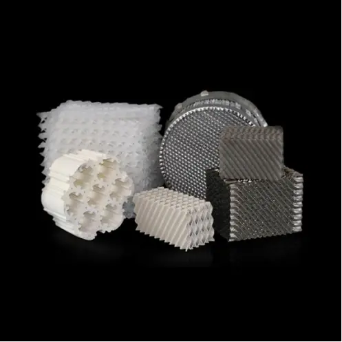 Separation Principle of Corrugated Structured Packing in Distillation Columns