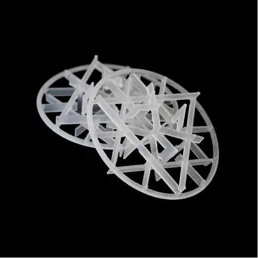 Plastic snowflake ring packing with multi-lobed hollow structure for wastewater tower