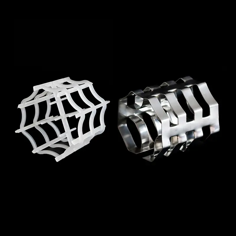 Plastic and metal VSP ring comparison for industrial packed tower applications
