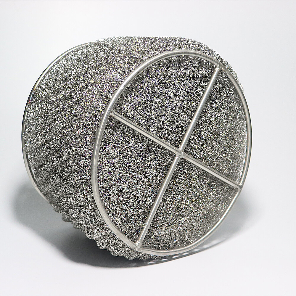 Metal wire mesh demister for droplet seperation