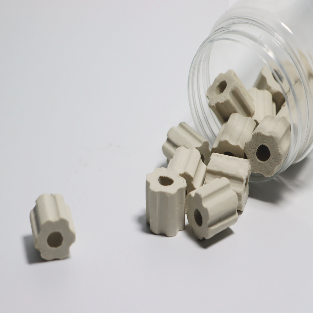 ceramic petal ring for support media
